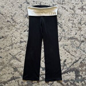 2012 Victoria’s Secret Pink Foldover Sequin Flare Leg Pants